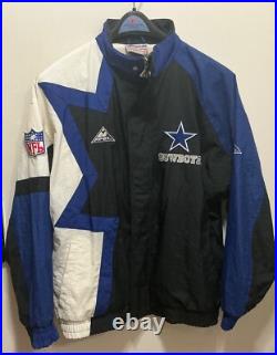 Dallas Cowboys Jacket Vintage 90's Pro Line By APEX ONE Size Large NFL