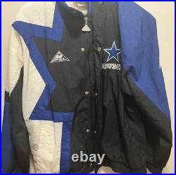 Dallas Cowboys Jacket Vintage 90's Pro Line By APEX ONE Size Large NFL