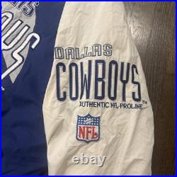 Dallas Cowboys Jacket XL Shark Tooth Logo Athletic Mens Blue Vintage 90s