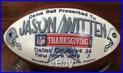 Dallas Cowboys Jason Witten 82 Thanksgiving Ball Game Used Presentation Football