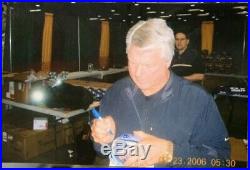 Dallas Cowboys Jimmy Johnson Autographed Mini Helmet & Card, Custom Figure