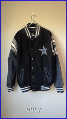 Dallas Cowboys Leather Suede Jacket Size L Large GIII Apparel