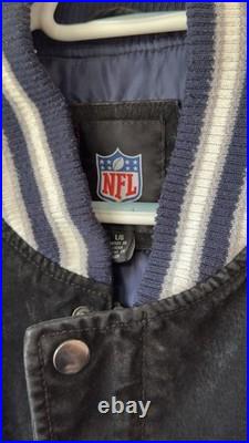 Dallas Cowboys Leather Suede Jacket Size L Large GIII Apparel