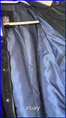 Dallas Cowboys Leather Suede Jacket Size L Large GIII Apparel