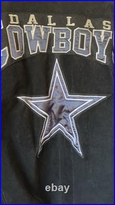 Dallas Cowboys Leather Suede Jacket Size L Large GIII Apparel