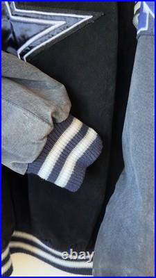 Dallas Cowboys Leather Suede Jacket Size L Large GIII Apparel