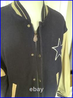 Dallas Cowboys Leather Varsity Jacket by Mirage Thowbacks Men's 90'S Size XXL