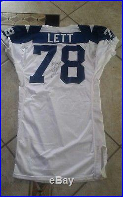 Dallas Cowboys Leon Lett 1994 Apex Game Autographed Jersey