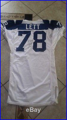 Dallas Cowboys Leon Lett 1994 Throwback Apex Jersey (Autographed)