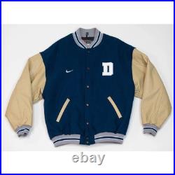 Dallas Cowboys Letterman Varsity Jacket Nike Mens 2XL Leather Wool NFL Vtg 90s