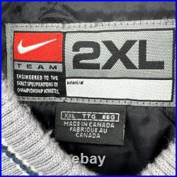 Dallas Cowboys Letterman Varsity Jacket Nike Mens 2XL Leather Wool NFL Vtg 90s