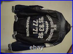 Dallas Cowboys Limited Edition 5-Time Superbowl Champions Leather Jacket Size XL