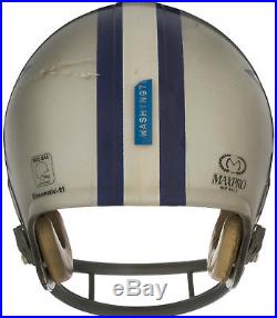 Dallas Cowboys Mark Washington Game Worn-Game Used Helmet Auto by Manster With LOA