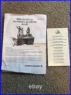 Dallas Cowboys Mechanical Football Quarter Bank Flip Coin Action Metal In Box