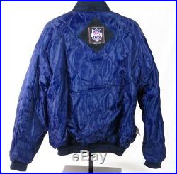 Dallas Cowboys Men Leather Jacket XL Black Blue Suede NFL Game Day Varsity Coat