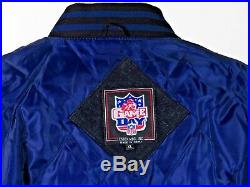 Dallas Cowboys Men Leather Jacket XL Black Blue Suede NFL Game Day Varsity Coat