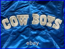 Dallas Cowboys Men's Small S Button-Up Satin Starter NHL Jacket / Coat