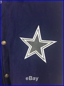 Dallas Cowboys Mens Leather Sleeve Superbowl Patch Size 5XL Coat Jacket