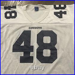 Dallas Cowboys Moose Johnston Jersey Mens Size 44 Champion White