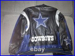 Dallas Cowboys NFL 90s Carl Banks G-III Leather Jacket XXL Original Owner