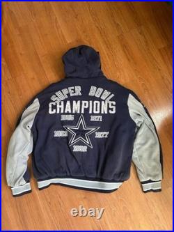 Dallas Cowboys NFL First Class Varsity Super Bowl Fleece Jacket Hoodie XL
