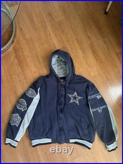 Dallas Cowboys NFL First Class Varsity Super Bowl Fleece Jacket Hoodie XL
