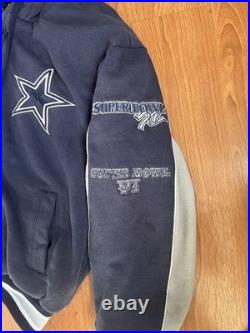 Dallas Cowboys NFL First Class Varsity Super Bowl Fleece Jacket Hoodie XL Dallas Cowboys NFL First Class Varsity Super Bowl Fleece Jacket Hoodie XL