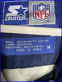 Dallas Cowboys NFL Football 1/4 Hooded Anorak Jacket Starter Men's Medium