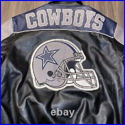 Dallas Cowboys NFL G-III Zip-Up Leather Jacket Mens Size Large