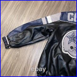 Dallas Cowboys NFL G-III Zip-Up Leather Jacket Mens Size Large