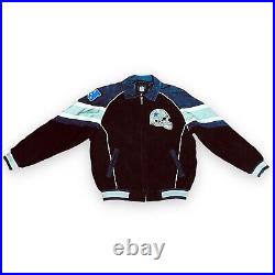 Dallas Cowboys NFL Genuine Suede Embroidered Bomber Jacket Size XL