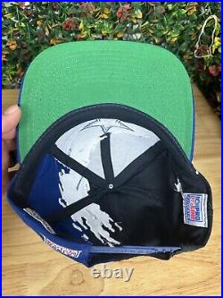 Dallas Cowboys NFL Logo Athletic Splash Wool Blend Snapback Cap Hat Vintage 90's