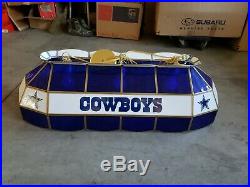 Dallas Cowboys NFL Stained Glass Pool Billiard Table Light