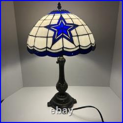 Dallas Cowboys NFL Tiffany Styled Stained Glass Lamp Officially Licensed Used