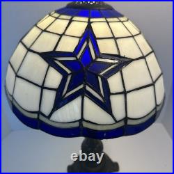 Dallas Cowboys NFL Tiffany Styled Stained Glass Lamp Officially Licensed Used