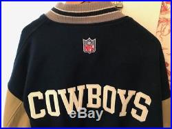 Dallas Cowboys Nike Authentic Letterman Jacket Coat NFL XXL Dak Zeke Leather 2xl