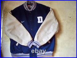 Dallas Cowboys Nike Varsity / Letterman Wool / Leather Jacket / Coat-(XL)