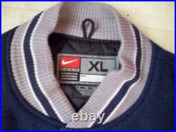 Dallas Cowboys Nike Varsity / Letterman Wool / Leather Jacket / Coat-(XL)