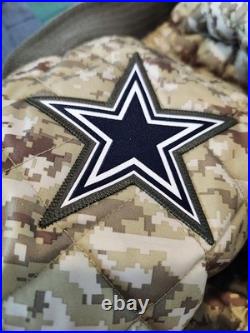 Dallas Cowboys On Field Salute to Service Jacket Mens Small Nike Reversible EUC
