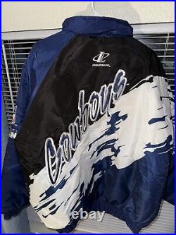 Dallas Cowboys Pro Line Logo Athletic Sharktooth Puffer Size L Excellent Shape