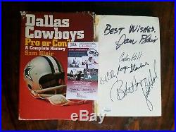 Dallas Cowboys Pro Or Con Signed Book Roger Staubach Bob Hayes JSA