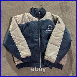 Dallas Cowboys Pro Player Vintage Jacket Size 2XL Good Back Print