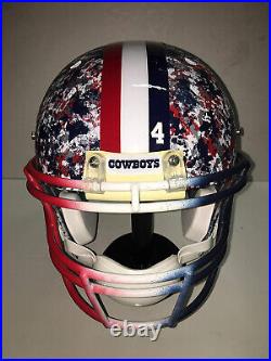 Dallas Cowboys Professional Custom Designed & Painted Blue Camo Football Helmet