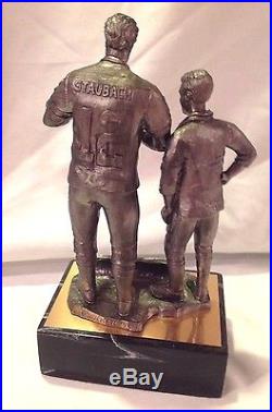 Dallas Cowboys ROGER STAUBACH Signed COA Michael Ricker Pewter Figure Sculpture