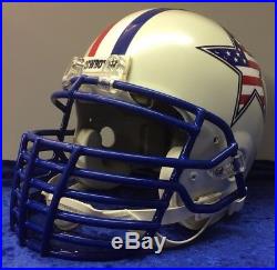 Dallas Cowboys Riddell Full Size Football Helmet Custom With Big Grill Facemask