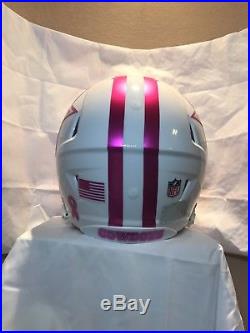 Dallas Cowboys Riddell Speed Football Helmet Pink Chrome Dak Prescott