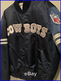 Dallas Cowboys Satin Starter Jacket Proline Vintage 90s Bomber NFL Mens Size XL