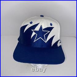 Dallas Cowboys Shark Tooth LA Logo Athletic Hat Snapback Vintage NFL Pro Line