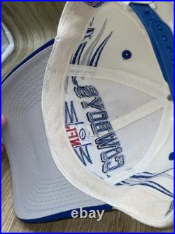 Dallas Cowboys Snapback Hat Vintage 90s Diamond Cut Logo Athletic Pro Line Used