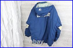 Dallas Cowboys Starter Jacket Coat XL NFL Pro Line Bomber Hood Full Zip Vintage